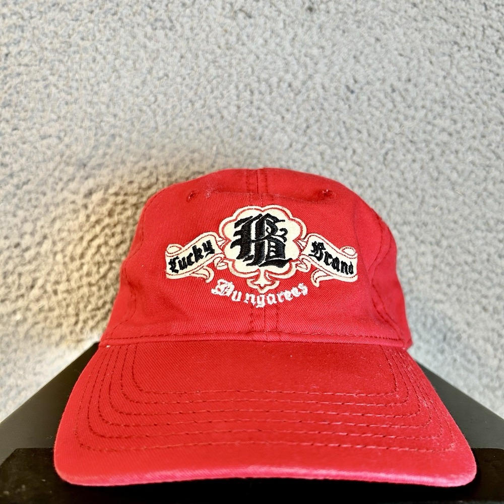 Y2K Lucky Brand Dungarees Hat Adult Strapback Baseball Cap Unisex Vintage